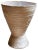 Beige Stoneware Krater Vase by Elena Vasilantonaki For Sale