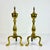 Vintage Home is pleased to offer this pair of Brass Federal style Andirons. They have wrought iron stands and are perfect...