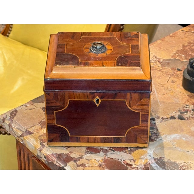 Traditional 19th Century Inlaid Tea Caddy For Sale - Image 3 of 8