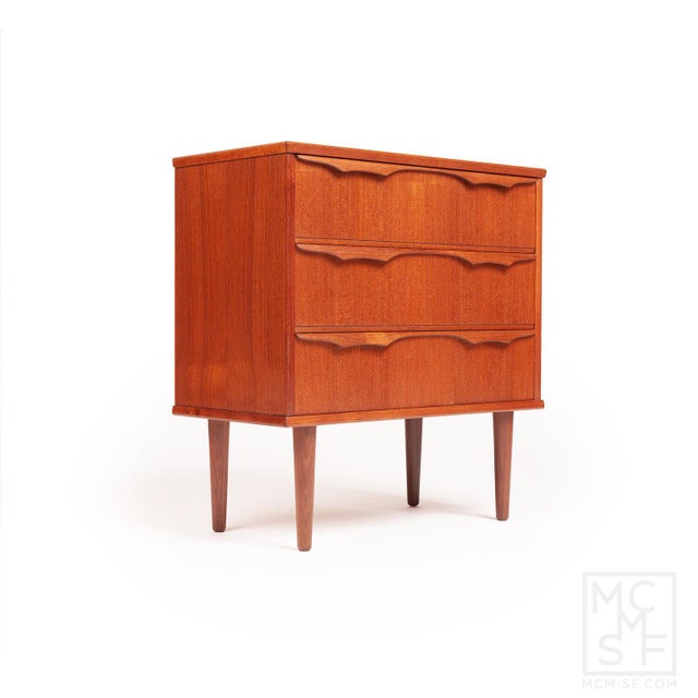 Danish Teak Mid Century Small Three Drawer Chest Chairish