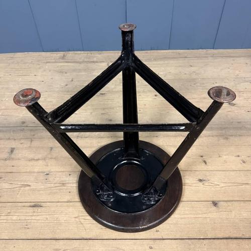 Black Black Stool with Dark Wooden Seat from Rowac, 1940s For Sale - Image 8 of 14