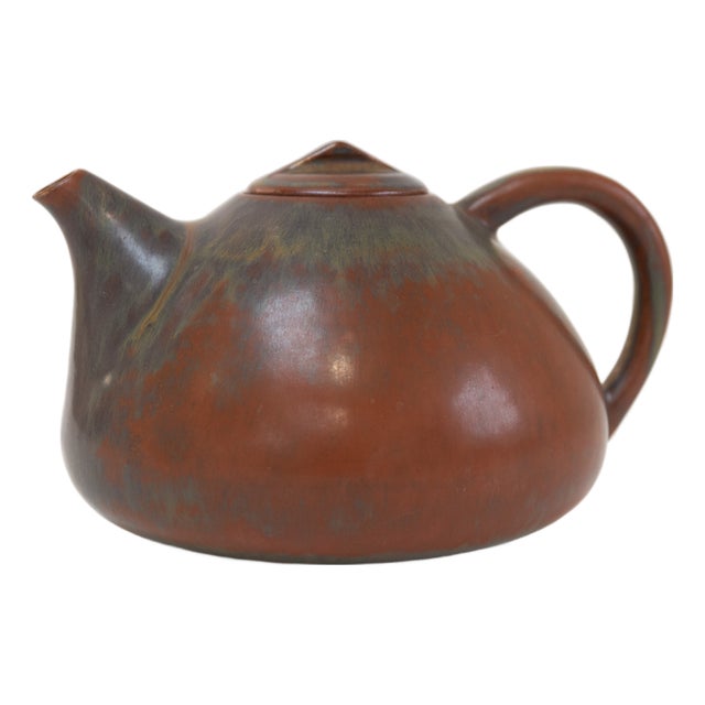 Danish Teapot in Glazed Ceramic by Eva Stæhr-Nielsen for Saxbo, 1950s For Sale