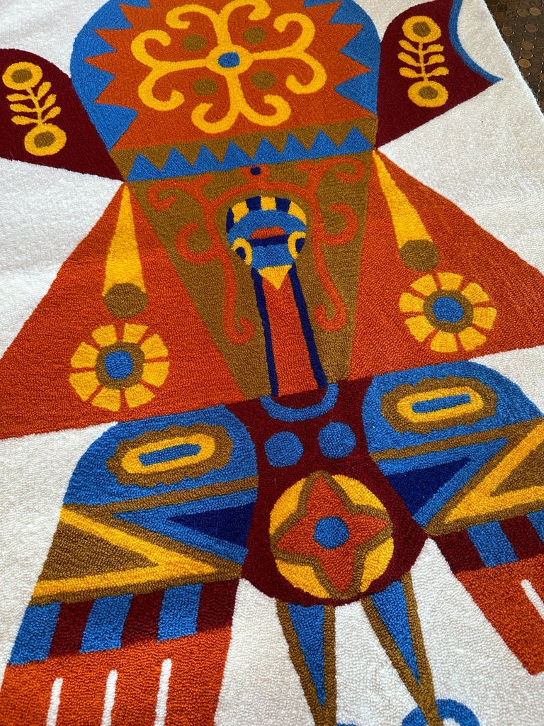 Large Mid 20th Century Handmade Tapestry Rug by Teresa Gonzalez