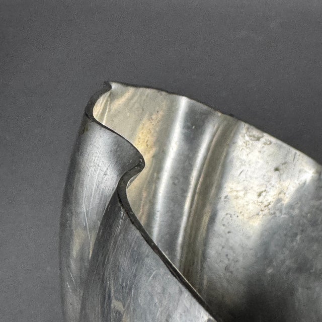 Metal Vintage Mid 20th Century Whitney Pewter 5 Petal Flower Bowl Signed Christian Murch Rockport For Sale - Image 7 of 12