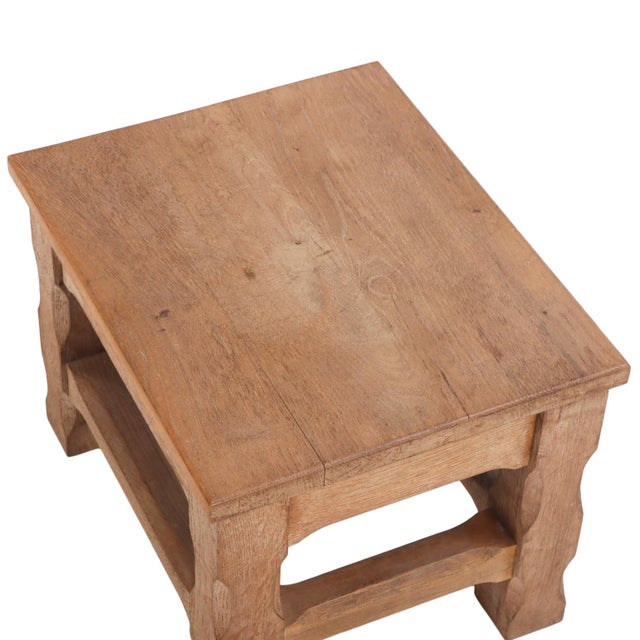 French Brutalist Style Oak Stool, C. 1960 For Sale In Philadelphia - Image 6 of 6