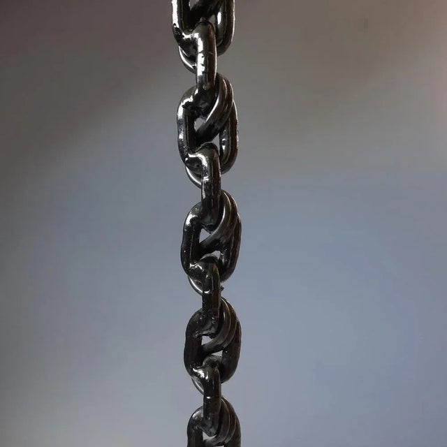 French Brutalist Chain Link Floor Lamp, 1970s For Sale - Image 4 of 6