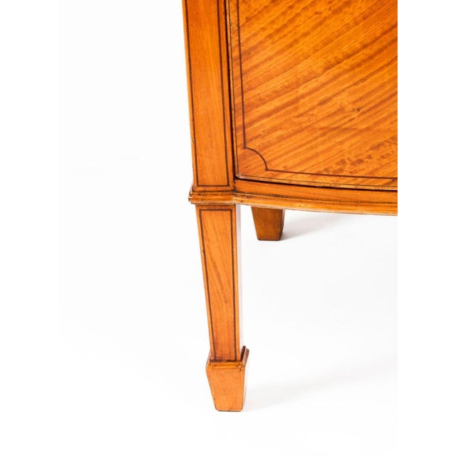 19th Century Satinwood & Inlaid Bedside Cabinet For Sale - Image 12 of 16