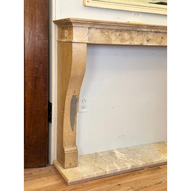 Antique Natural Stone Fireplace Mantel For Sale - Image 4 of 14