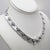 1970s Vintage 1970s Signed Monet Rhodium Plated Articulated Buckle Collar Necklace For Sale - Image 5 of 9