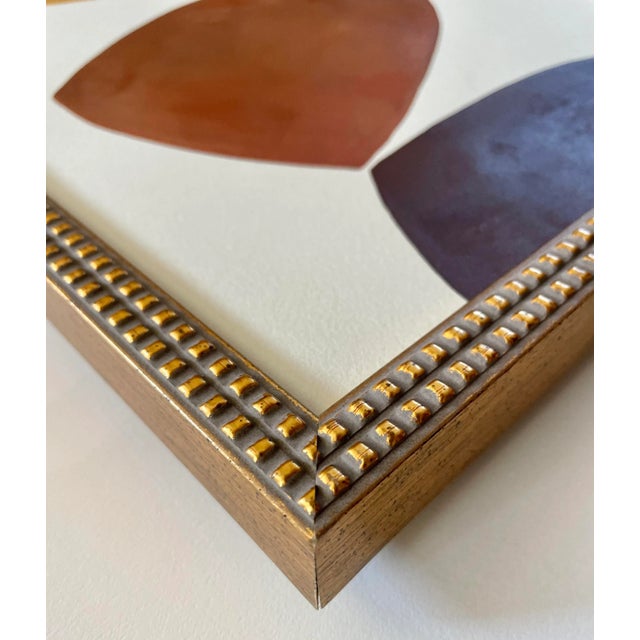 Contemporary 2023 "Focaccina" Abstract Contemporary Painting on Paper by Artist r.k. Red For Sale - Image 3 of 3