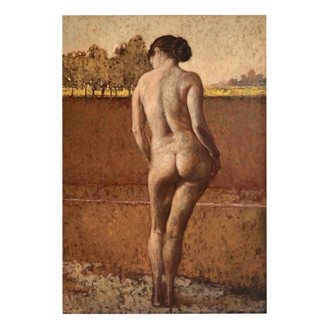 Katarzyna Szydłowska, Standing, Oil on Canvas, 1999 For Sale