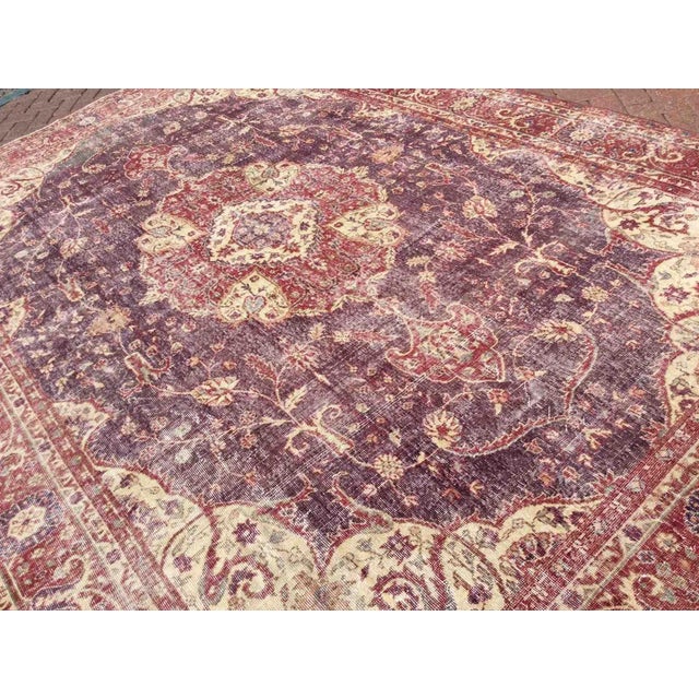 Mid-Century Modern Famous Vintage Oversize OUshak Rug - 95" X 142" For Sale - Image 3 of 13