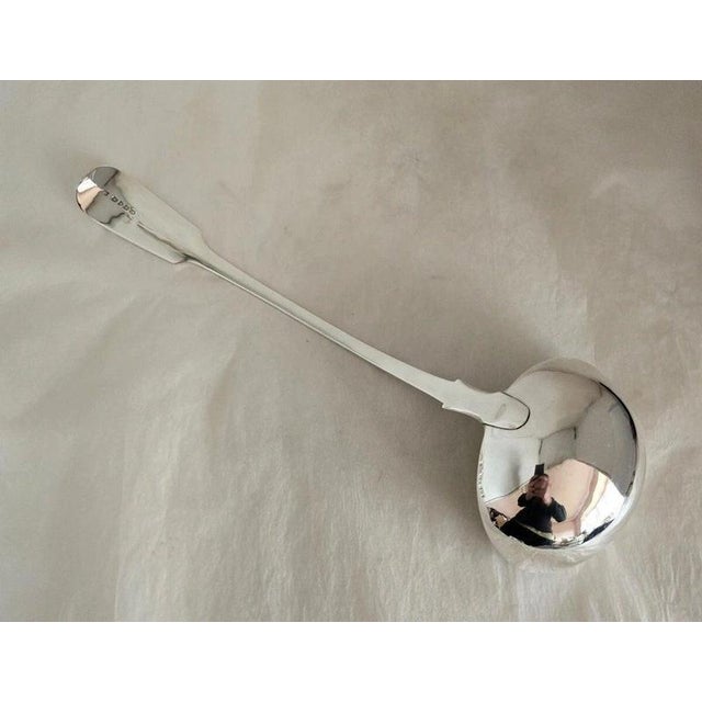 19th Century Antique George IV Sterling Silver Griffin Crest Soup Ladle, 1829 For Sale - Image 5 of 18