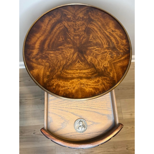 Theodore Alexander Althorp Admiralty Three-Tier Torchere – Model Al50086, Signed by 9th Earl Spencer, Full Provenance + Original Coin For Sale In Charleston - Image 6 of 12