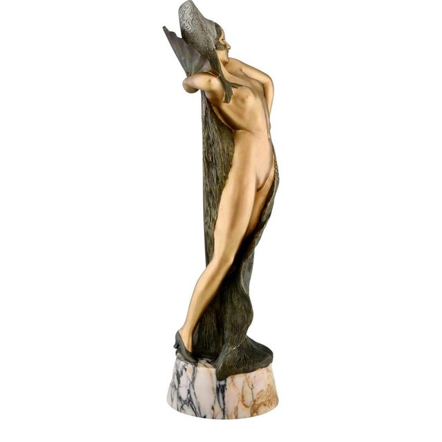 Maurice Guiraud Rivière, Art Deco Spanish Dancer, 1925, Bronze on Marble Base For Sale - Image 3 of 11