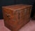 Large English Leather Campaign Luggage Trunk For Sale - Image 10 of 13