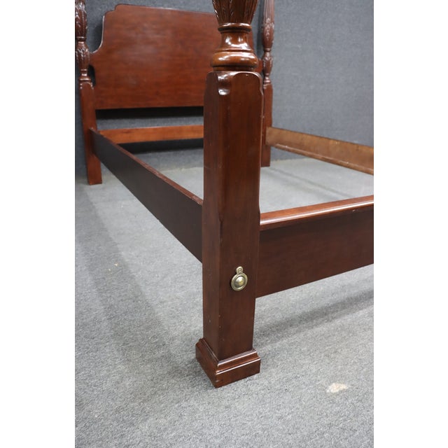 Late 20th Century Kincaid Cherry Queen Four Poster Bed For Sale - Image 5 of 14