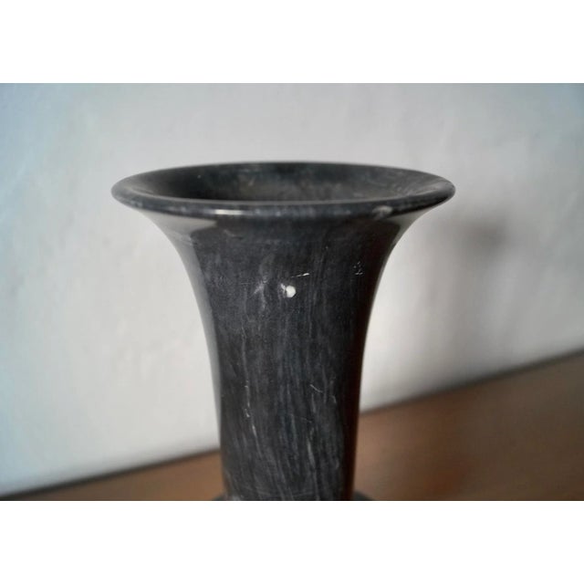 Vintage Italian Dark Gray Marble Vase For Sale In Los Angeles - Image 6 of 12