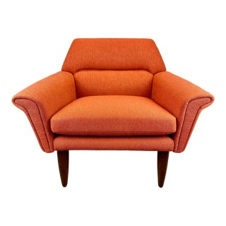 Restored Mid Century Danish Modern Dux Folke Ohlsson Style Lounge Chair For Sale