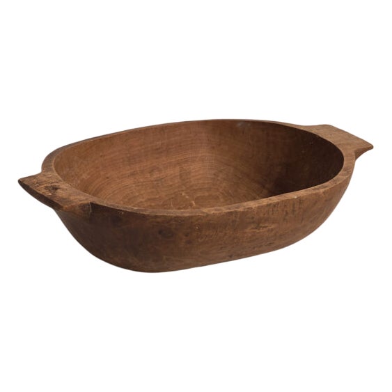 Antique Carved Wooden Bowl For Sale
