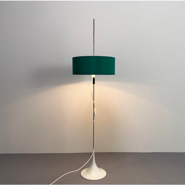Mid-Century Modern Green Floor Lamp with Tulip Base by Josef Kuntner & Hans-Jörg Walter for Ruser & Kuntner, Germany, 1960s For Sale - Image 3 of 14