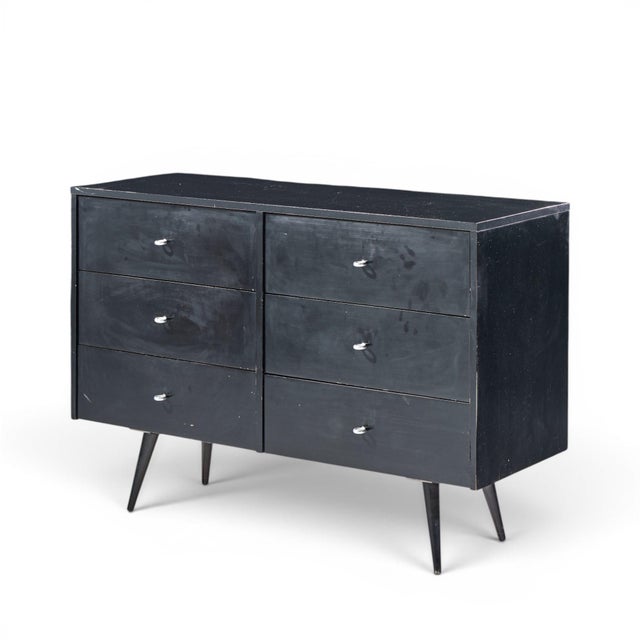 Mid-Century Modern Paul McCobb for Planner Group Mid Century Ebonized 6 Drawer Dresser For Sale - Image 3 of 7