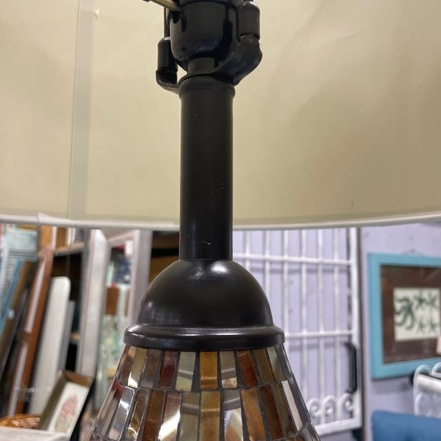 1980s Mirrored Mosaic Table Lamp For Sale - Image 6 of 7