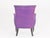 Mid-Century Italian Modern Wood & Purple Fabric Armchairs in the style of Cesare Lacca, 1950s, Set of 2 For Sale - Image 9 of 10