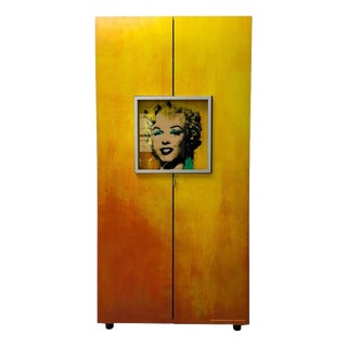 Vintage Andy Warhol, Gold Marilyn 1962 Bar Cabinet from Hb Collection, Germany, 1997 For Sale