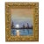 William Hawkins Reflecting Full Moon & Lake Landscape Oil Painting Including the Antiqued Gold Wood Frame For Sale