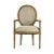 French Country Everest Medallion Arm Chair in Cane/Beige For Sale - Image 3 of 3