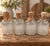Farmhouse 1920s Illinois-Pacific Ipg Textured Glass Jugs With Covered Stoppers, Set of 4 For Sale - Image 3 of 11
