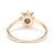 0.56tw Diamond and Ruby Cocktail Ring, 14k Yellow Gold, Ring Size 6.25 For Sale - Image 4 of 5
