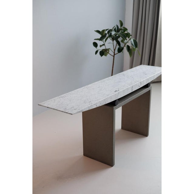 Modern Sculptural Console Table by Danilo Silvestrin, 1980s For Sale - Image 3 of 11