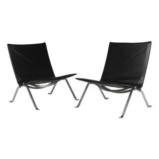 PK22 Lounge Chairs by Poul Kjærholm for Fritz Hansen, 1983, Set of 2 For Sale