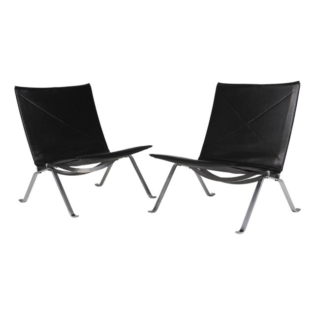 PK22 Lounge Chairs by Poul Kjærholm for Fritz Hansen, 1983, Set of 2 For Sale