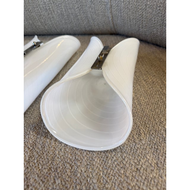 1970s Murano Spiral Glass Wall Sconces - a Pair For Sale - Image 11 of 13