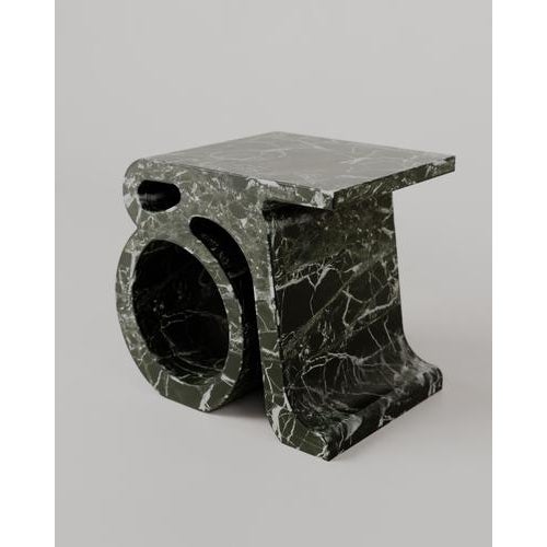 Rosso Lepanto Marble and Stone Prae Stool by Esther Knopfler For Sale - Image 13 of 18