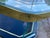 Vintage Hollywood Regency Style Black Lacquer and Glass Floating Coffee Table With Patina For Sale - Image 16 of 18