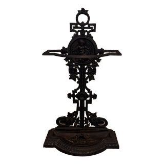 Antique Victorian Cast Iron Umbrella Stand, 1880 For Sale