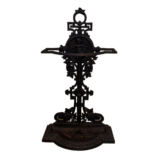 Antique Victorian Cast Iron Umbrella Stand, 1880 For Sale