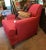 Wood 1970s Vintage Red Lounge Chair For Sale - Image 7 of 8