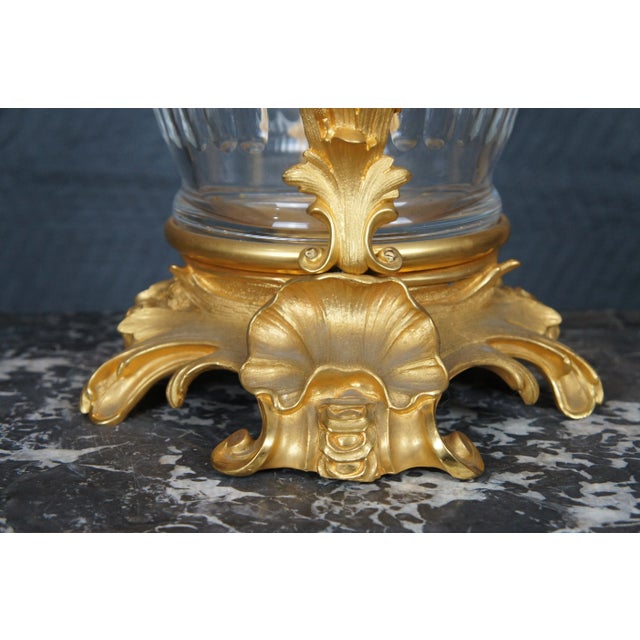 Metal Eric Stepniewski French Louis XV Rococo Ormolu & Crystal Figural Cherub Vase For Sale - Image 7 of 12
