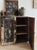19th Century Large Antique English Chippy Painted Black Pine Cupboard For Sale - Image 5 of 7