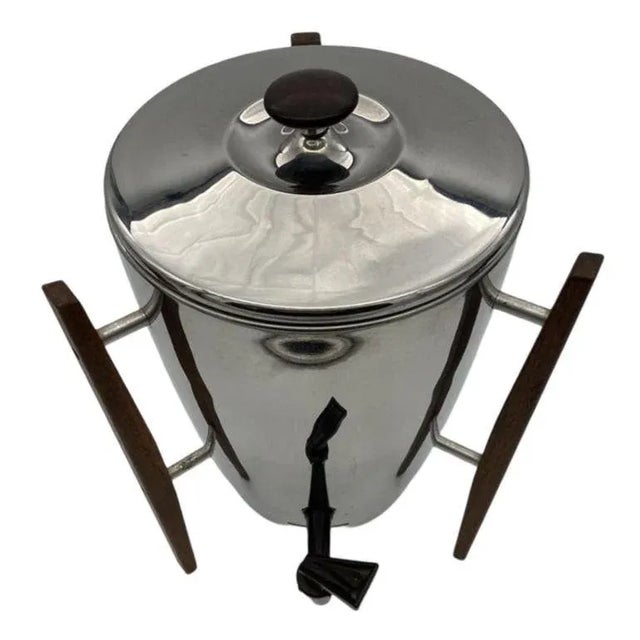 Mid-Century Modern Mid Century Chrome and Teak Coffee Maker by Regal For Sale - Image 3 of 8