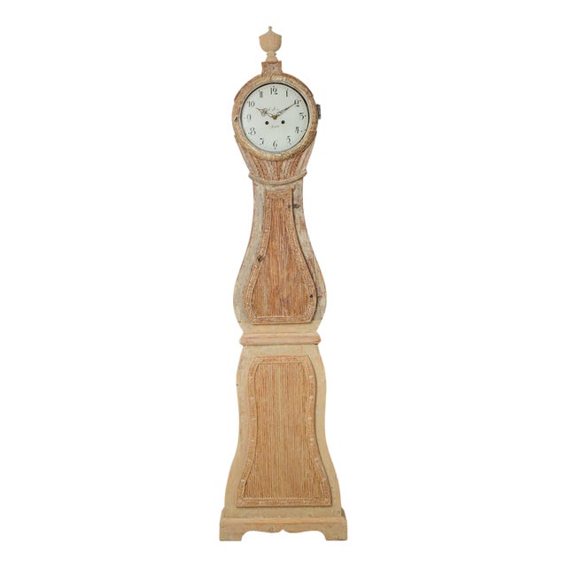 Antique Swedish Long Case Clock, Rococo and Neoclassical Period For Sale