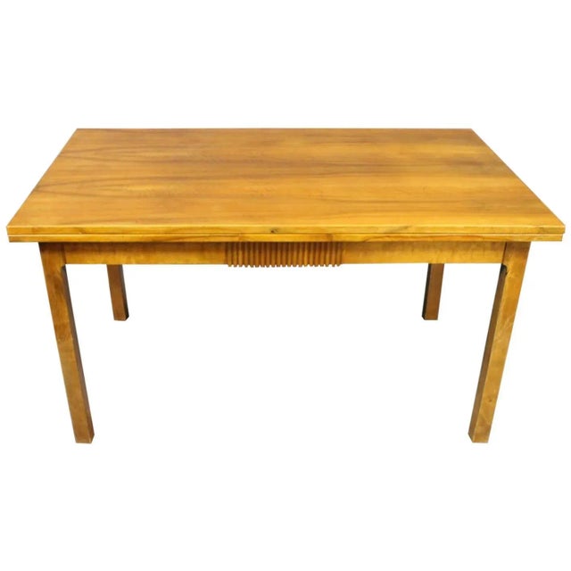 Extendable Danish Walnut Dining Table, 1940s For Sale - Image 11 of 11