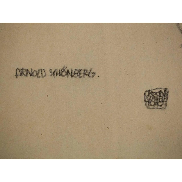 Modern Egon Schiele Lithograph Signed #‘Ed Ltd Ed “Portrait Arnold Schonberg 1917 For Sale - Image 3 of 4