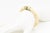 1970s Bone Bangle Bracelet With Gold-Tone Accents For Sale - Image 4 of 10