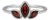 Garnet Lotus 925 Silver Ring • Marquise January Birthstone Ring Us 7 For Sale